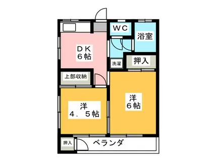 メゾンオハラ(2DK/1階)の間取り写真