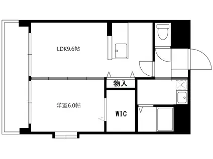 ヴィラ・デステ(1LDK/2階)の間取り写真