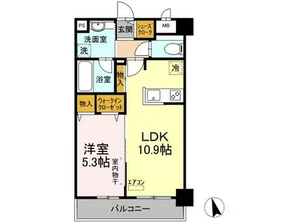 LUMIERE ルミアー(1LDK/7階)の間取り写真