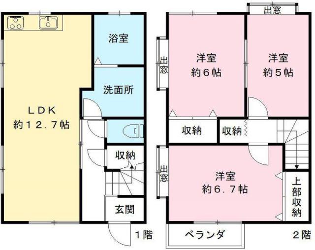 HITコート G(3LDK/1階)の間取り写真
