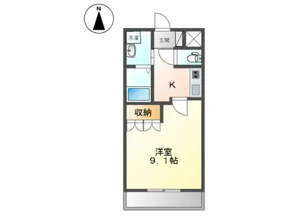 メゾン・ゼラニューム(1K/1階)の間取り写真