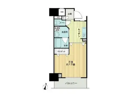 フィットエル仙台一番町(1K/3階)の間取り写真