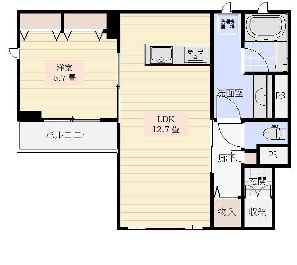 フェアリーパレス(1LDK/2階)の間取り写真