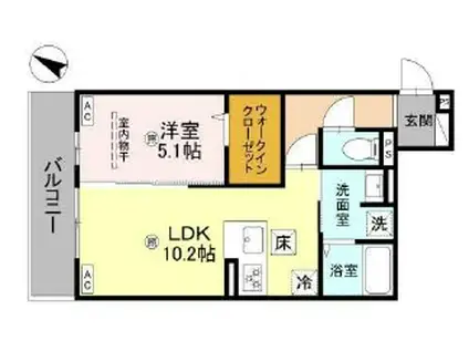 カネマサ(1LDK/3階)の間取り写真
