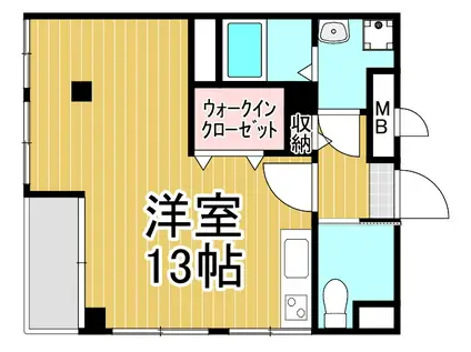 ラフィーネ川西(ワンルーム/2階)の間取り写真