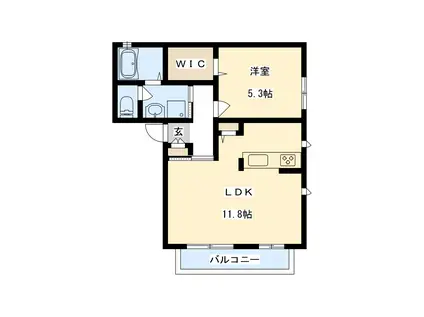 カサヴェルデ(1LDK/2階)の間取り写真