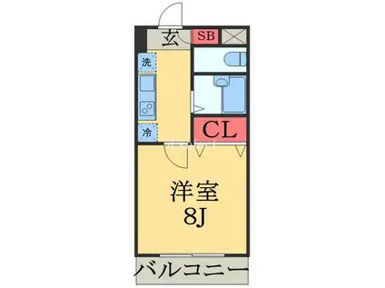 アレックス晃(1K/1階)の間取り写真