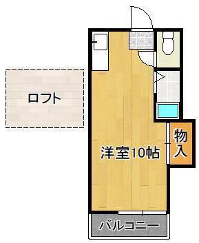シティベールIDAI(ワンルーム/2階)の間取り写真