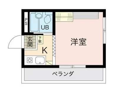 メゾン南観音(1K/2階)の間取り写真