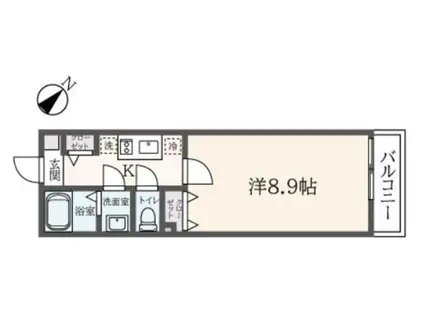 カインドネス町田III(1K/1階)の間取り写真