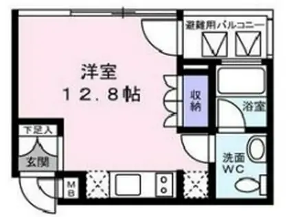 アリス・マナーガーデン銀座ウォーク(ワンルーム/7階)の間取り写真