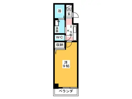 サニープレイス(1K/3階)の間取り写真