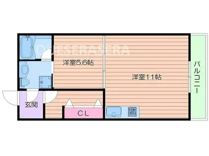 スパジオ TOWA(1LDK/2階)の間取り写真