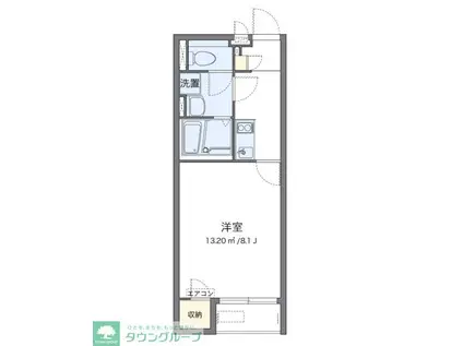 レオネクストSAAD(1K/2階)の間取り写真