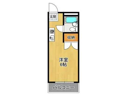 グリーンパーク小手指(1K/1階)の間取り写真