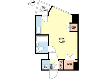 プライムパーク円山公園(ワンルーム/4階)の間取り写真