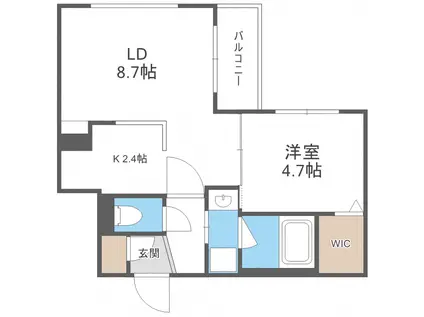 PREMIER RESIDENCE CENTRAL(1LDK/2階)の間取り写真
