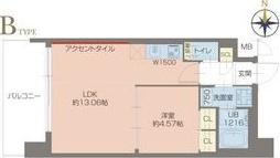 プレジオ玉造(1LDK/7階)の間取り写真