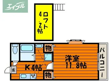 マスカットマンション弐番館(1K/1階)の間取り写真