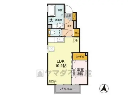 アーバンライフ・コートⅡ(1LDK/1階)の間取り写真