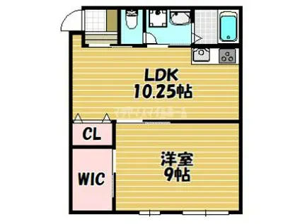三ツ川マンション(1LDK/3階)の間取り写真