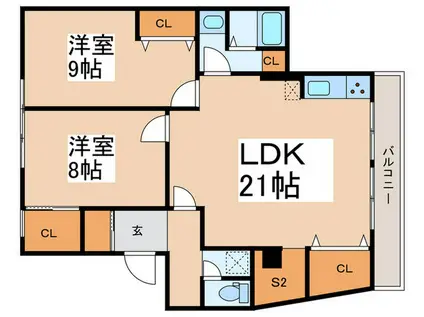 ミヤビヒルズ池袋本町(2SLDK/4階)の間取り写真