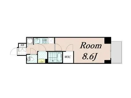 セオリーオオサカアーバンレスト(1K/2階)の間取り写真