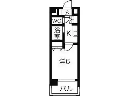DUO・CREA西五反田(1K/10階)の間取り写真