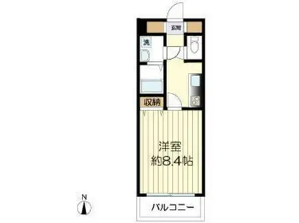 ペルテ生田(1K/3階)の間取り写真