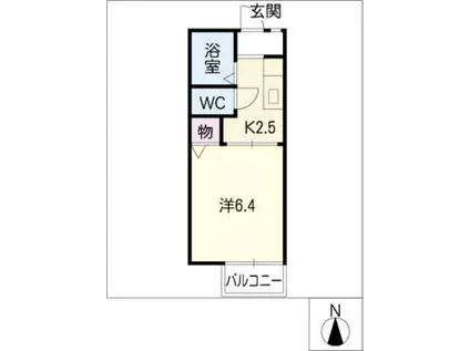 ティラージ A棟(1K/1階)の間取り写真