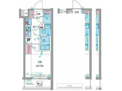 ジェノヴィア天王台(1K/1階)の間取り写真