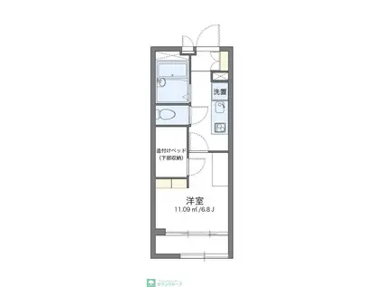 レオパレスガーデン(1K/2階)の間取り写真