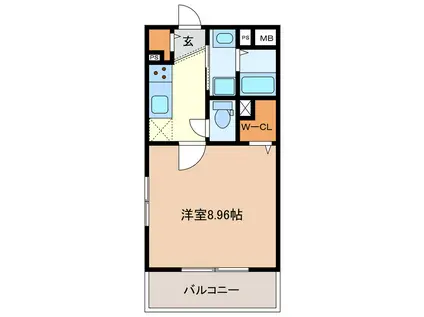 FN栗真(1K/3階)の間取り写真