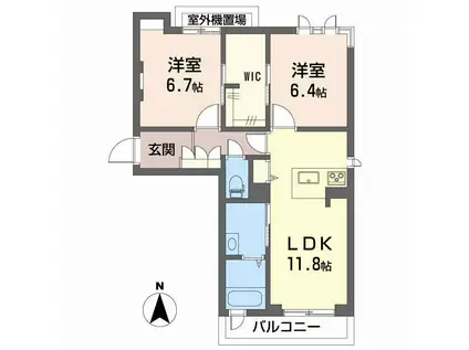 ANANDA MALA(2LDK/3階)の間取り写真