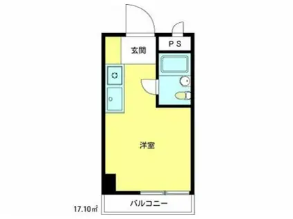 メゾンアオヤギ(ワンルーム/3階)の間取り写真
