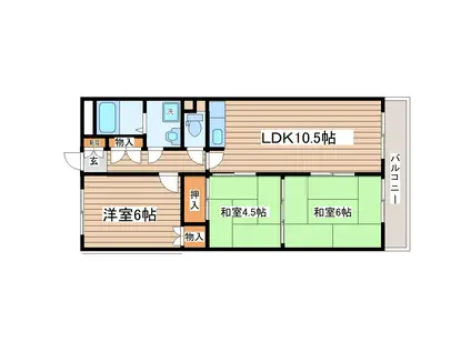 第二扇ビル(3LDK/1階)の間取り写真