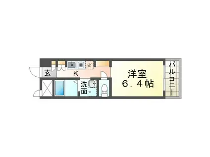 ロジュマンヴェール(1K/7階)の間取り写真