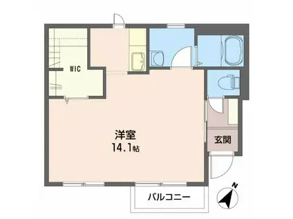 フォレスタI(ワンルーム/1階)の間取り写真