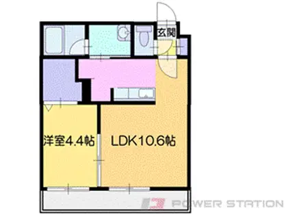 T-MODE花園(1LDK/3階)の間取り写真