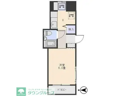 KAWA BUILDING(1K/5階)の間取り写真