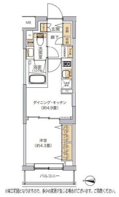 リビオメゾン湯島(1DK/1階)の間取り写真