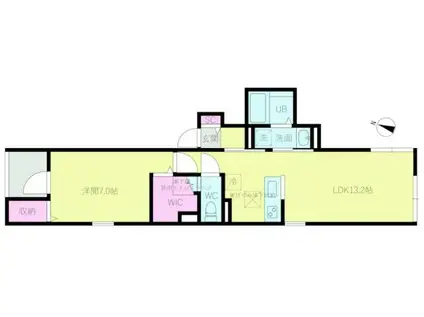 アンダンテ下馬(1LDK/2階)の間取り写真