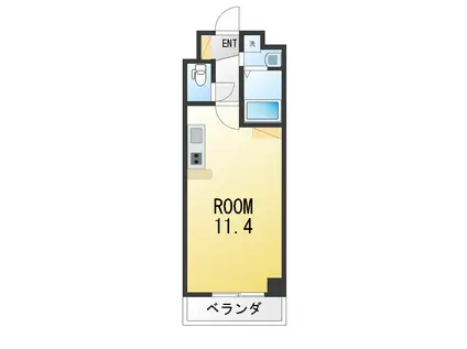 コート北公園(ワンルーム/2階)の間取り写真