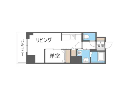 レジディア南1条(1LDK/11階)の間取り写真