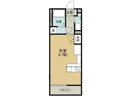 ミランダヴィーブルIV(ワンルーム/3階)の間取り写真