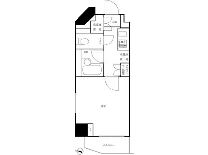 ルーブル池袋(1K/3階)の間取り写真