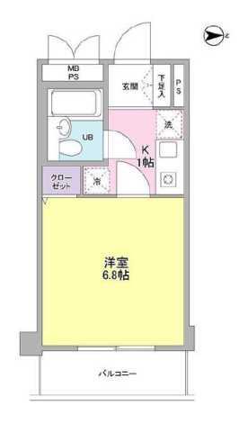 リエータ大塚(1K/2階)の間取り写真