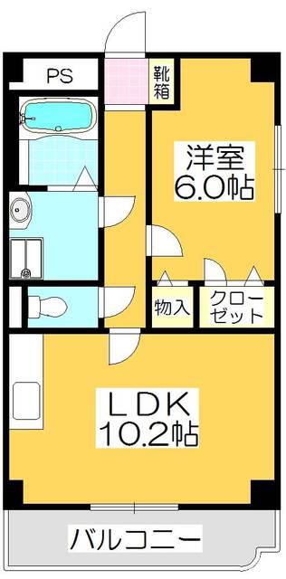 PEACEHOUSE MIII(1LDK/5階)の間取り写真
