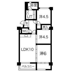 メゾン茨木主原2号棟(3LDK/4階)の間取り写真