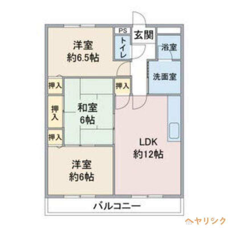 モネ水草(3LDK/2階)の間取り写真